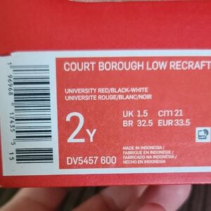 Nike Court Borough Low Recraft Red Sneakers
